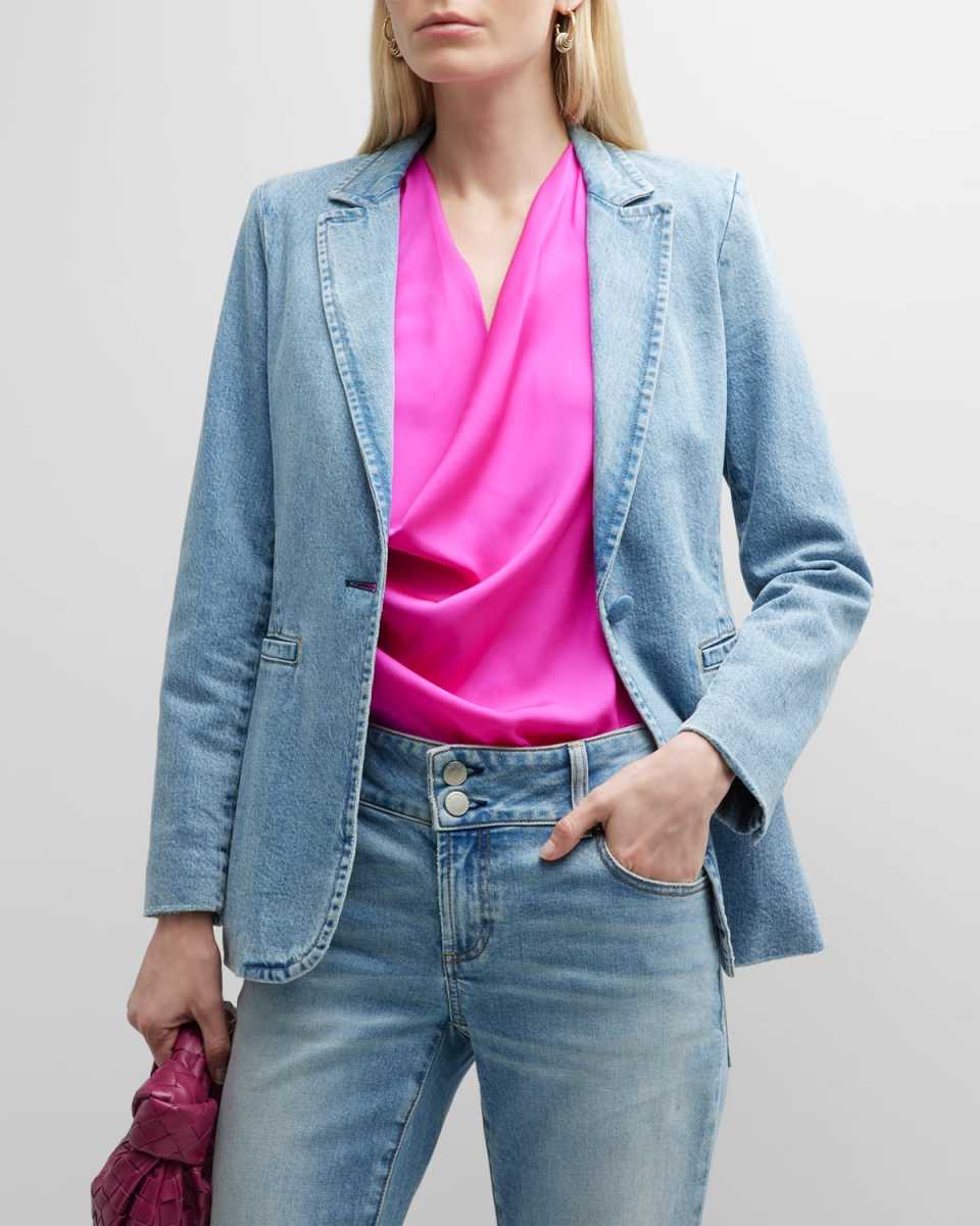 Macey Denim Fitted Blazer
